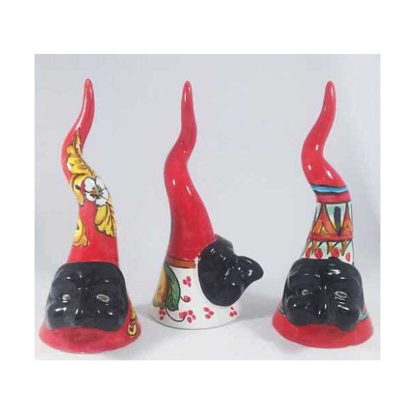 corno cornetto portafortuna in ceramica in vari colori e modelli (ceramica  1) : : Casa e cucina